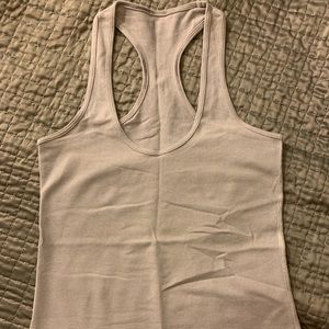 Lululemon Cool Racerback size 4 white/grey stripe